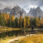 Lago Antorno Herbst Brücke