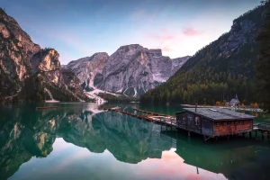 Dolomiten Fotoreisen Landschaftsfotografie - Praxer Wildsee Sonnenuntergang